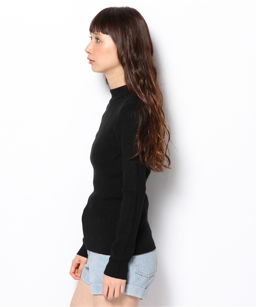 WEGO（ウィゴー）の「WEGO/リブハイネックニット（ニット/セーター・レディース・ブラック系その他/ブラック/オフホワイト/レッド/ネイビー/杢グレー/ブルー・FREE）」の9枚目の写真