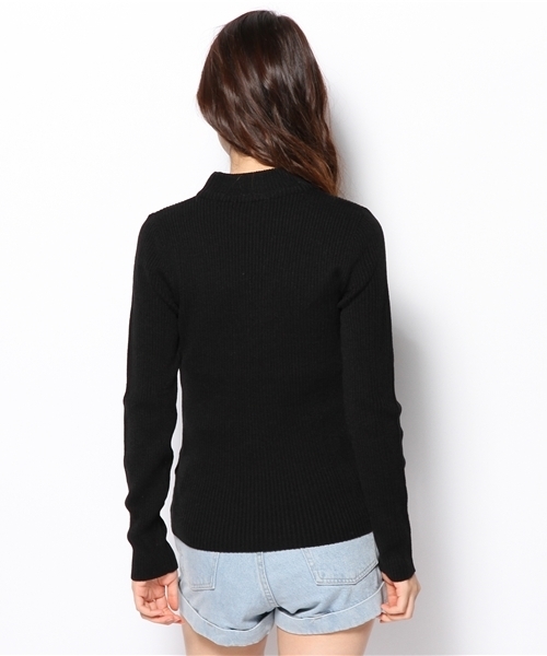 WEGO（ウィゴー）の「WEGO/リブハイネックニット（ニット/セーター・レディース・ブラック系その他/ブラック/オフホワイト/レッド/ネイビー/杢グレー/ブルー・FREE）」の10枚目の写真