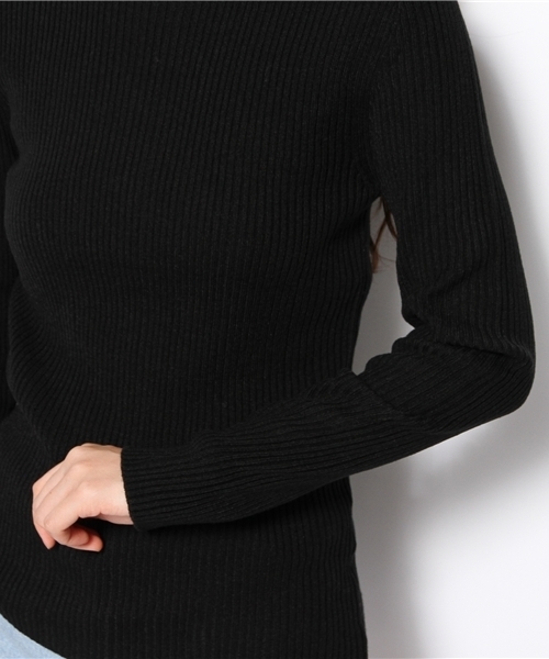 WEGO（ウィゴー）の「WEGO/リブハイネックニット（ニット/セーター・レディース・ブラック系その他/ブラック/オフホワイト/レッド/ネイビー/杢グレー/ブルー・FREE）」の12枚目の写真