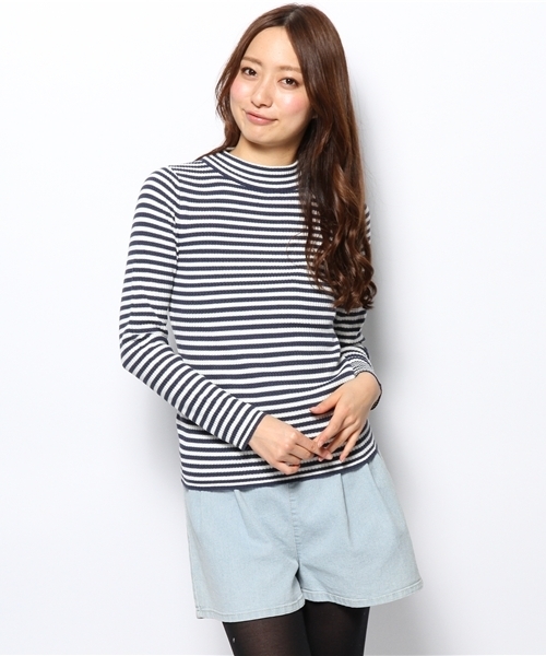 WEGO（ウィゴー）の「WEGO/リブハイネックニット（ニット/セーター・レディース・ブラック系その他/ブラック/オフホワイト/レッド/ネイビー/杢グレー/ブルー・FREE）」の14枚目の写真