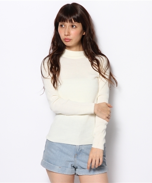 WEGO（ウィゴー）の「WEGO/リブハイネックニット（ニット/セーター・レディース・ブラック系その他/ブラック/オフホワイト/レッド/ネイビー/杢グレー/ブルー・FREE）」の16枚目の写真