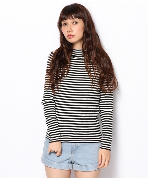 WEGO（ウィゴー）の「WEGO/リブハイネックニット（ニット/セーター・レディース・ブラック系その他/ブラック/オフホワイト/レッド/ネイビー/杢グレー/ブルー・FREE）」の18枚目の写真