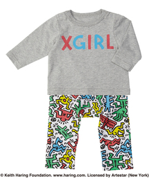 X-girl Stages | “Keith  Haring”  SUIT  SET （6M・12M）(ロンパース)
