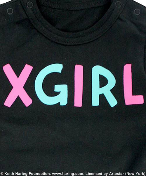 X-girl Stages（エックスガールステージス）の「“Keith  Haring”  SUIT  SET （6M・12M）（ロンパース・キッズ・ブラック/グレー・6M/12M）」の5枚目の写真