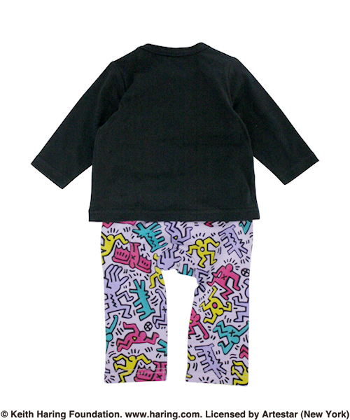 X-girl Stages（エックスガールステージス）の「“Keith  Haring”  SUIT  SET （6M・12M）（ロンパース・キッズ・ブラック/グレー・6M/12M）」の7枚目の写真