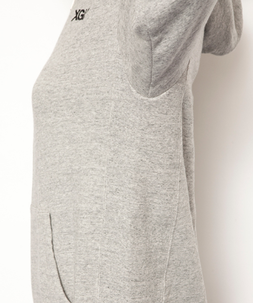 X-girl（エックスガール）の「BASIC SWEAT ZIP HOODIE（パーカー・レディース・ブラック/アッシュグレー/ネイビー/イエロー/ピンク・1/2）」の13枚目の写真