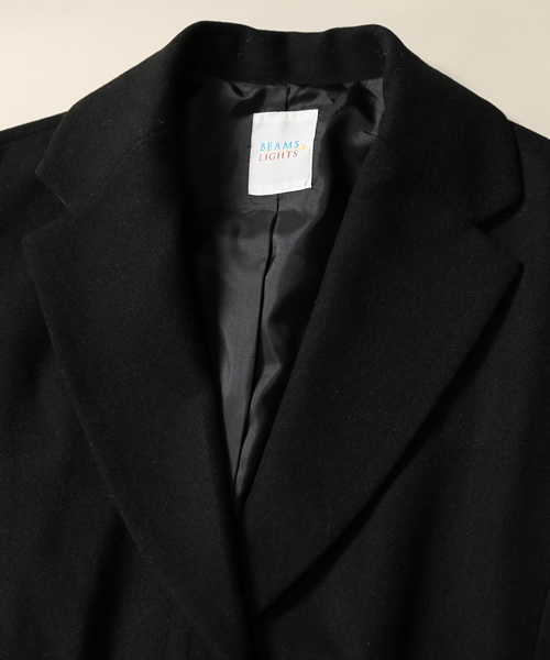 BEAMS LIGHTS Women's（ビームスライツ ウィメンズ）の「□BEAMS LIGHTS / ツイード切替チェスターコート（その他アウター・レディース・ブラック/ブラウン系その他・36/38）」の10枚目の写真