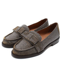 Ray BEAMS | BELLINI / グリッター リボン ローファー(その他シューズ)