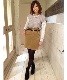 Chico | コーデュロイベルト付SK(スカート)