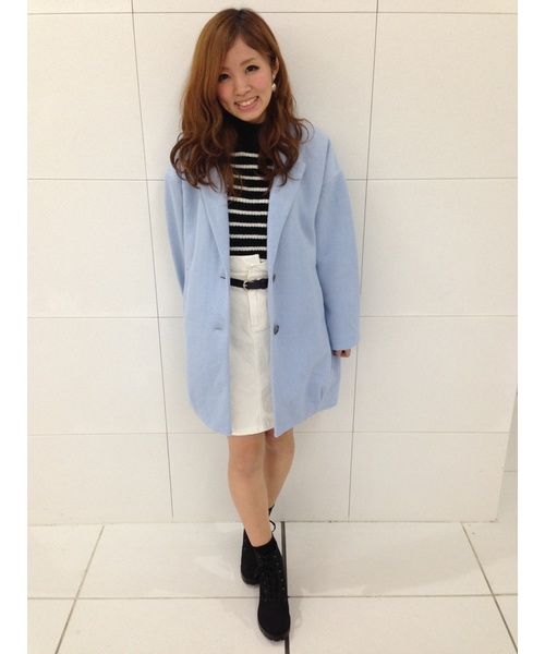 Chico（チコ）の「コーデュロイベルト付SK（スカート・レディース・キャメル/オフホワイト/グリーン・FREE）」の4枚目の写真