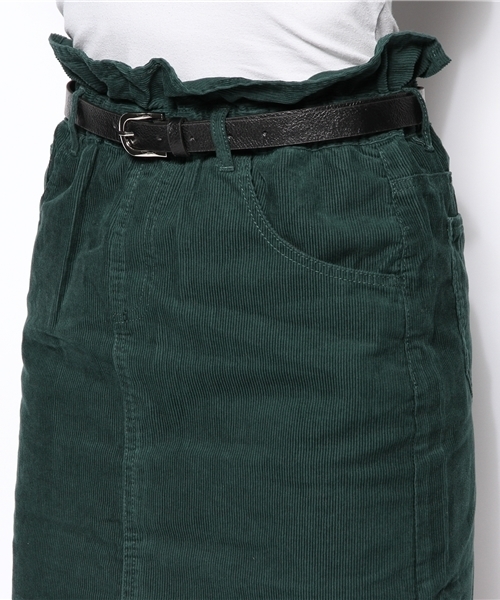 Chico（チコ）の「コーデュロイベルト付SK（スカート・レディース・キャメル/オフホワイト/グリーン・FREE）」の13枚目の写真