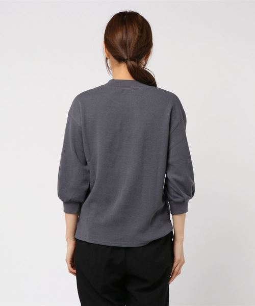 one way(ワンウェイ)の「タックボリュームスリーブワッフル(Tシャツ/カットソー・レディース・ホワイト/ブラック/ベージュ/ライトグリーン・M)」の5枚目の写真