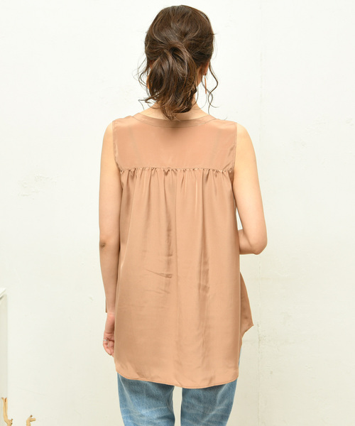 DouDou（ドゥドゥ）の「タンクブラウス（シャツ/ブラウス・レディース・アイボリー/グレー/ブラウン/ネイビー・FREE）」の6枚目の写真