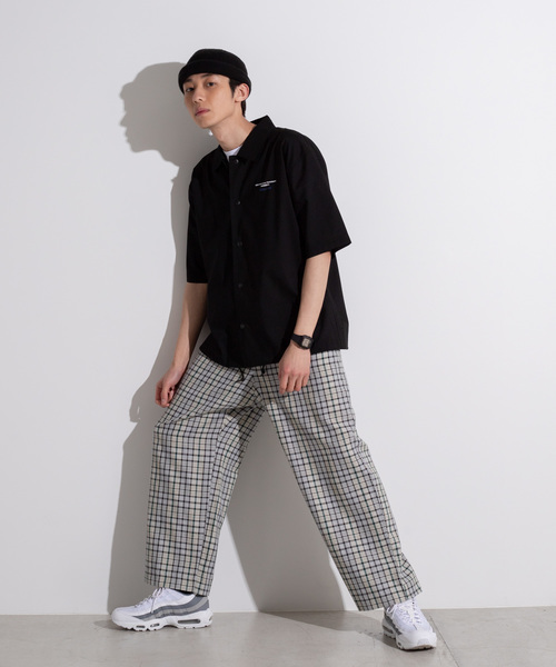 WEGO（ウィゴー）の「WEGO/グラフィック5分袖コーチジャケット（シャツ/ブラウス・メンズ・ホワイト/ブラック/カーキ/ブラック系その他/ベージュ・MEDIUM/LARGE）」の15枚目の写真