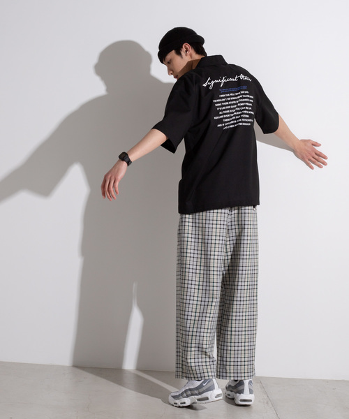 WEGO（ウィゴー）の「WEGO/グラフィック5分袖コーチジャケット（シャツ/ブラウス・メンズ・ホワイト/ブラック/カーキ/ブラック系その他/ベージュ・MEDIUM/LARGE）」の17枚目の写真