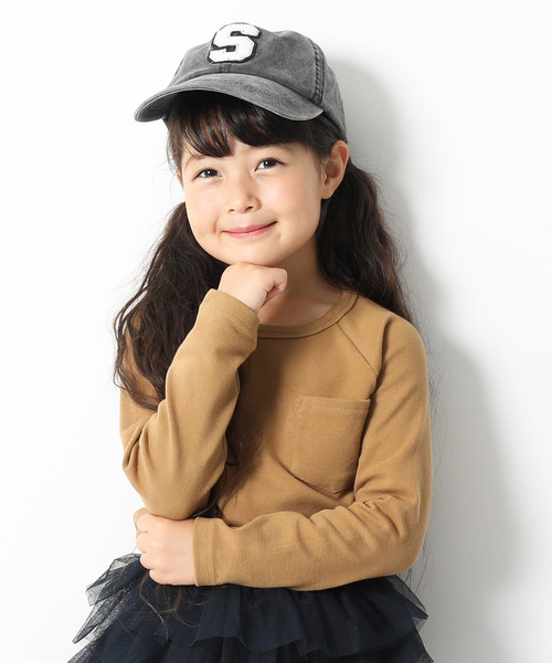 devirock(デビロック)の「厚手ポケット付長袖Tシャツ(Tシャツ/カットソー・キッズ・オフホワイト/ブラック/ヘザーチャコール/ネイビー/カーキ/ラベンダー/スモークピンク/モカ/ライトブラウン/キャメル/パープル系その他/ブルーグレー・80cm/90cm/100cm/110cm/120cm/130cm/140cm/150cm/160cm)」の6枚目の写真
