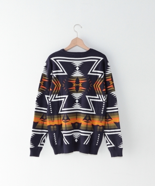 BEAUTY&YOUTH UNITED ARROWS（ビューティーアンドユースユナイテッドアローズ）の「＜TOM&HAWK＞ORTEGA SWEAT/ﾆｯﾄ（ニット/セーター・メンズ・ネイビー・SMALL/X-SMALL）」の4枚目の写真