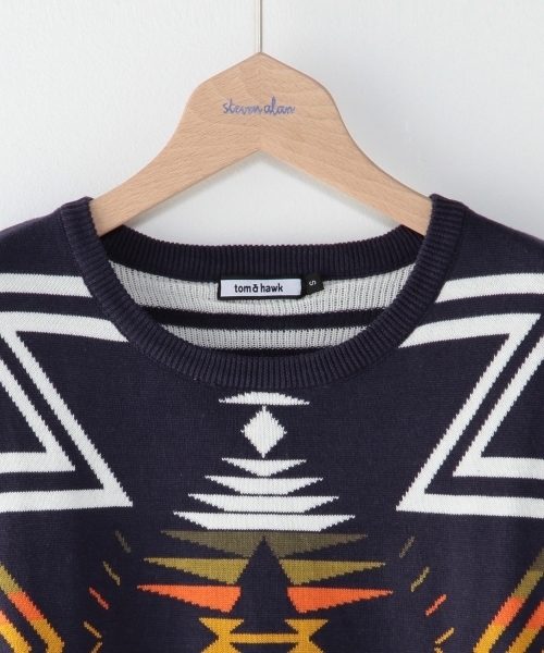 BEAUTY&YOUTH UNITED ARROWS（ビューティーアンドユースユナイテッドアローズ）の「＜TOM&HAWK＞ORTEGA SWEAT/ﾆｯﾄ（ニット/セーター・メンズ・ネイビー・SMALL/X-SMALL）」の5枚目の写真