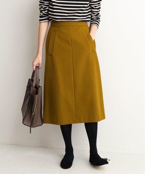 SLOBE IENA ストライプIラインスカート ベージュ 36 セール☆2990円→990円 ストライプIラインスカート レディース
