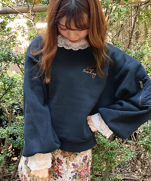 apres jour（アプレジュール）の「MA-1型スウェット【ZOZOTOWN限定アイテム】（スウェット・レディース・モカ/ブラック/ネイビー/オフホワイト・フリー）」の4枚目の写真