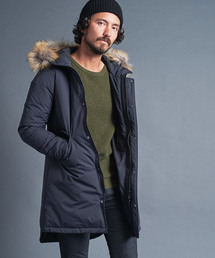 NYLON FUR DOWN MODS COAT:ナイロン ファーダウン モッズコート