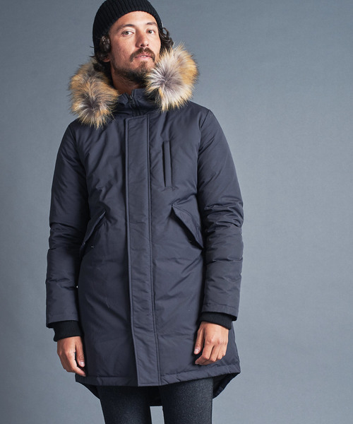 Magine マージン フードファー ダウンモッズコート セール】NYLON FUR DOWN MODS COAT：ナイロン ファーダウン