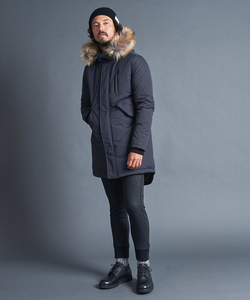 Magine マージン フードファー ダウンモッズコート セール】NYLON FUR DOWN MODS COAT：ナイロン ファーダウン