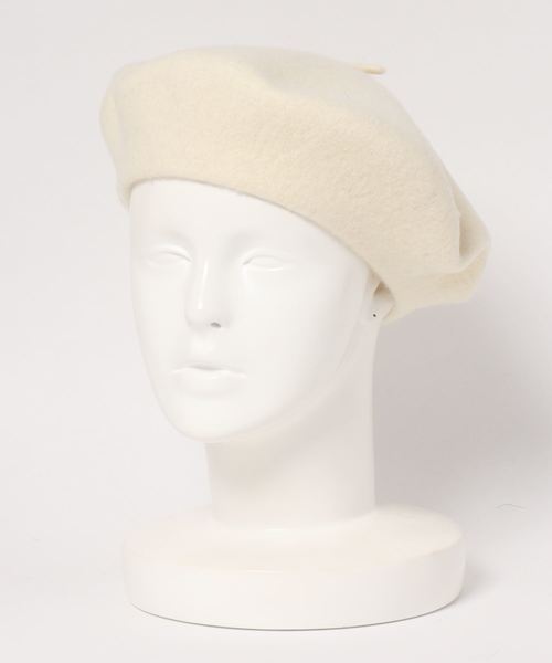 archives（アルシーヴ）の「ウールベレー（ハンチング/ベレー帽・レディース・チャコールグレー/ブラック/オフホワイト・MEDIUM）」の2枚目の写真