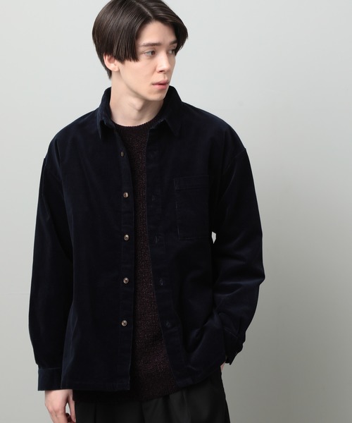 JUNRED（ジュンレッド）の「細コールリラックスシャツ（シャツ/ブラウス・メンズ・ベージュ/ネイビー/レンガ/ベージュ系その他・M/L/LL）」の3枚目の写真