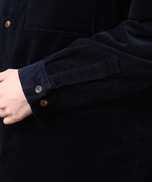 JUNRED（ジュンレッド）の「細コールリラックスシャツ（シャツ/ブラウス・メンズ・ベージュ/ネイビー/レンガ/ベージュ系その他・M/L/LL）」の5枚目の写真