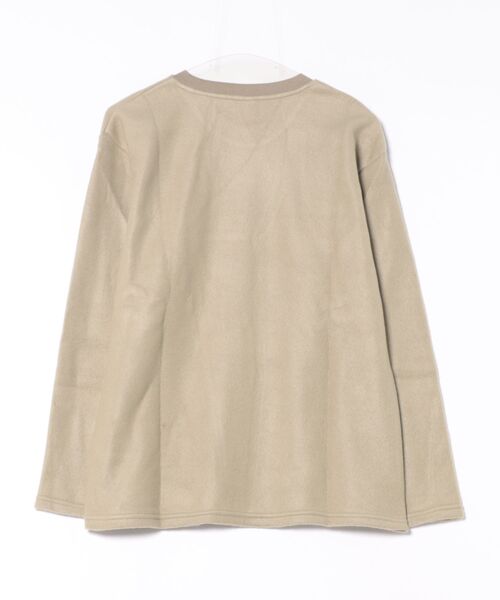 PARKS TOKYO SELECT（パークストウキョウセレクト）の「【BS】パイル起毛ロングスリーブTシャツ（Tシャツ/カットソー・メンズ・ブラック/ベージュ/ホワイト/カーキ・LARGE/MEDIUM）」の6枚目の写真