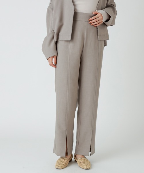 mystic（ミスティック）の「センタースリットパンツ　/セットアップ（その他パンツ・レディース・ベージュ/グレー/グリーン・1/2）」の2枚目の写真