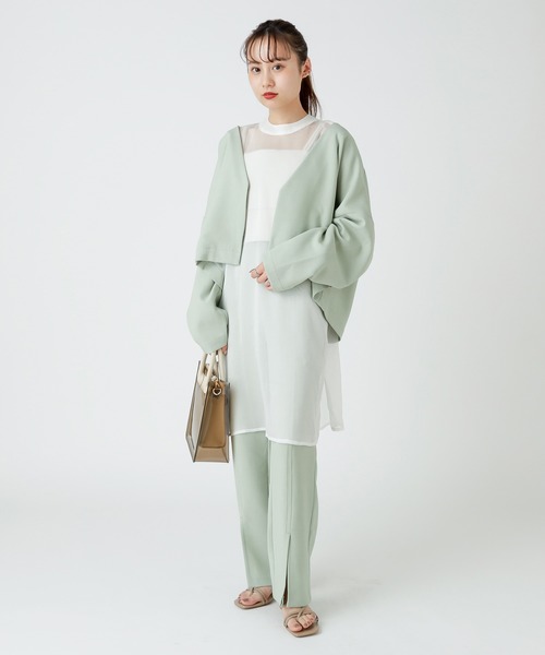 mystic（ミスティック）の「センタースリットパンツ　/セットアップ（その他パンツ・レディース・ベージュ/グレー/グリーン・1/2）」の12枚目の写真