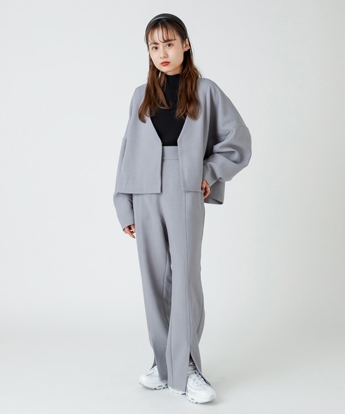 mystic（ミスティック）の「センタースリットパンツ　/セットアップ（その他パンツ・レディース・ベージュ/グレー/グリーン・1/2）」の5枚目の写真