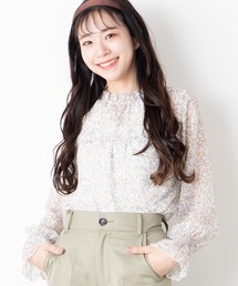 WEGO | WEGO/スタンドフリルネックシアーブラウス(シャツ/ブラウス)