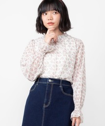 WEGO | WEGO/スタンドフリルネックシアーブラウス(シャツ/ブラウス)