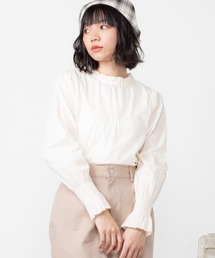 WEGO | WEGO/スタンドフリルネックシアーブラウス(シャツ/ブラウス)
