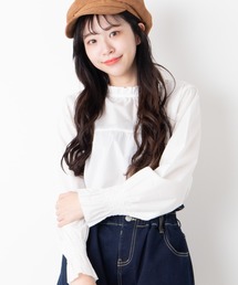 WEGO | WEGO/スタンドフリルネックシアーブラウス(シャツ/ブラウス)