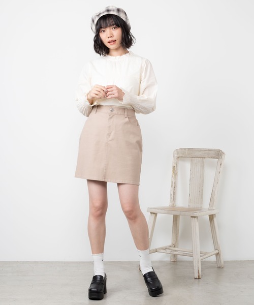 WEGO（ウィゴー）の「WEGO/スタンドフリルネックシアーブラウス（シャツ/ブラウス・レディース・ホワイト/その他1/その他2/その他3/ナチュラル・FREE）」の11枚目の写真