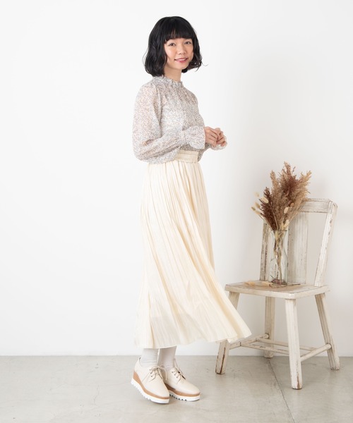 WEGO（ウィゴー）の「WEGO/スタンドフリルネックシアーブラウス（シャツ/ブラウス・レディース・ホワイト/その他1/その他2/その他3/ナチュラル・FREE）」の7枚目の写真