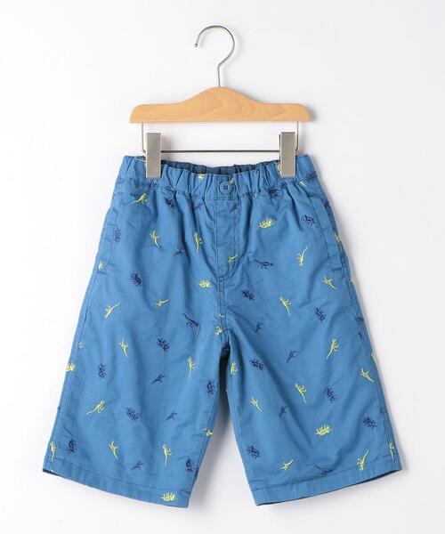 green label relaxing（グリーンレーベルリラクシング）の「総柄刺しゅうパンツ 5L（その他パンツ・キッズ・ベージュ/コバルトブルー・105/95/125/115/135）」の2枚目の写真