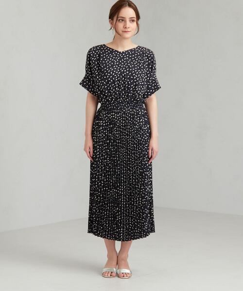 新品未使用品・green label relaxingプリーツドット柄ワンピース green label relaxing（グリーンレーベルリラクシング）の「FFC ドット