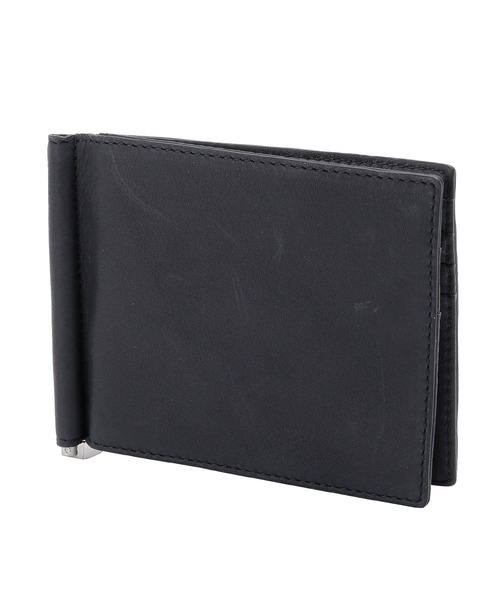 Otias(オティアス)の「オティアス Otias / クロームなめし牛革マネークリップ二つ折り財布(札入れ/マネークリップ・メンズ・ブラック/グレー/ブルー/ネイビー/レッド・FREE)」の2枚目の写真