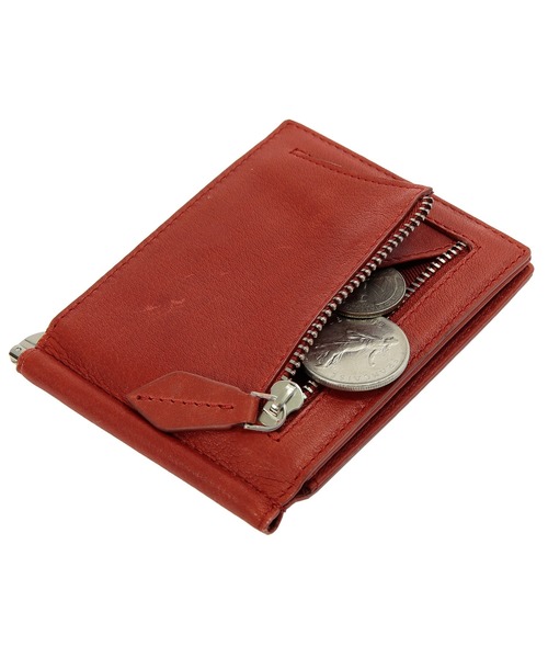 Otias(オティアス)の「オティアス Otias / クロームなめし牛革マネークリップ二つ折り財布(札入れ/マネークリップ・メンズ・ブラック/グレー/ブルー/ネイビー/レッド・FREE)」の16枚目の写真