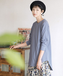 ラウンドヘムロングスリーブTシャツ