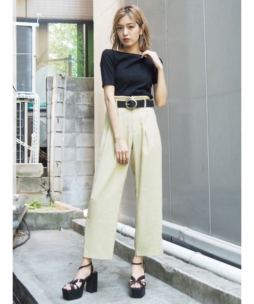 EMODA（エモダ）の「タンクバックルベルト（ベルト・レディース・ホワイト/ブラック・FREE）」の6枚目の写真