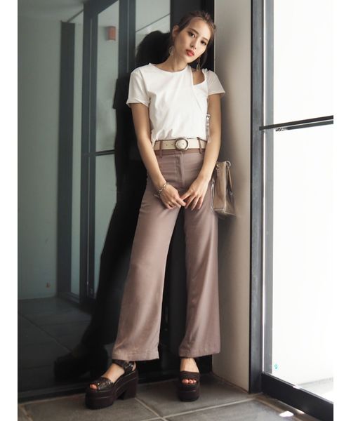 EMODA（エモダ）の「タンクバックルベルト（ベルト・レディース・ホワイト/ブラック・FREE）」の7枚目の写真