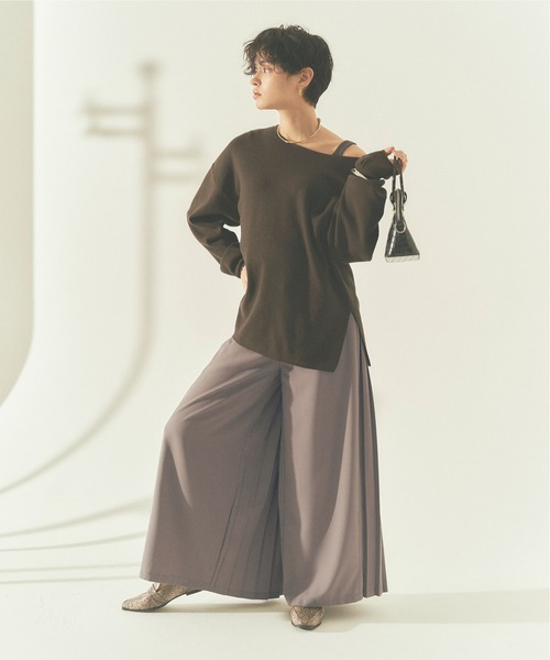 titivate（ティティベイト）の「ﾊﾞｯｸﾌﾟﾘｰﾂﾜｲﾄﾞﾊﾟﾝﾂ（その他パンツ・レディース・グレー/ベージュ/ライトベージュ・L/M/S）」の6枚目の写真