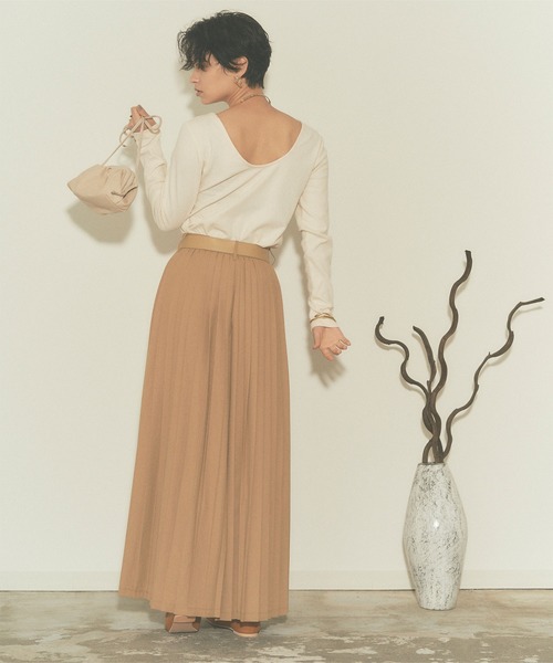 titivate（ティティベイト）の「ﾊﾞｯｸﾌﾟﾘｰﾂﾜｲﾄﾞﾊﾟﾝﾂ（その他パンツ・レディース・グレー/ベージュ/ライトベージュ・L/M/S）」の12枚目の写真