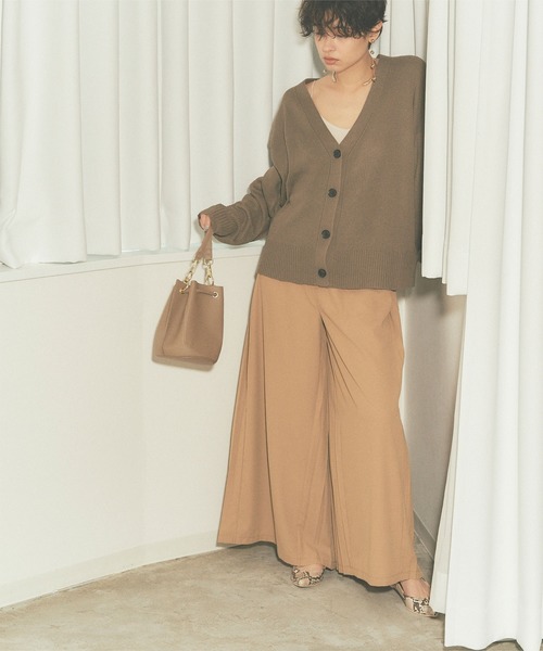 titivate（ティティベイト）の「ﾊﾞｯｸﾌﾟﾘｰﾂﾜｲﾄﾞﾊﾟﾝﾂ（その他パンツ・レディース・グレー/ベージュ/ライトベージュ・L/M/S）」の13枚目の写真